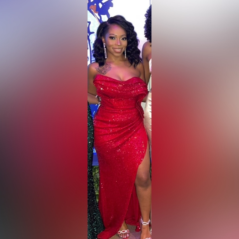 Red Sequin Dress